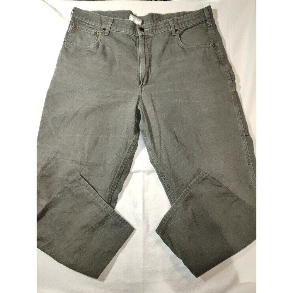 Carhartt Loose Original Fit Work Pants Carpenter B159 DMS Green Size 40x32